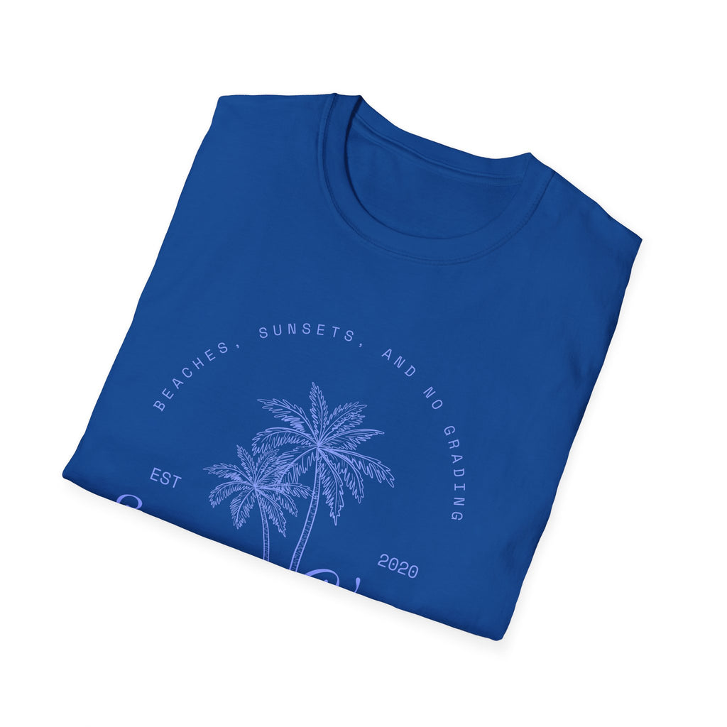 Beaches, Sunsets, and No Grades Summer Vacation T-Shirt