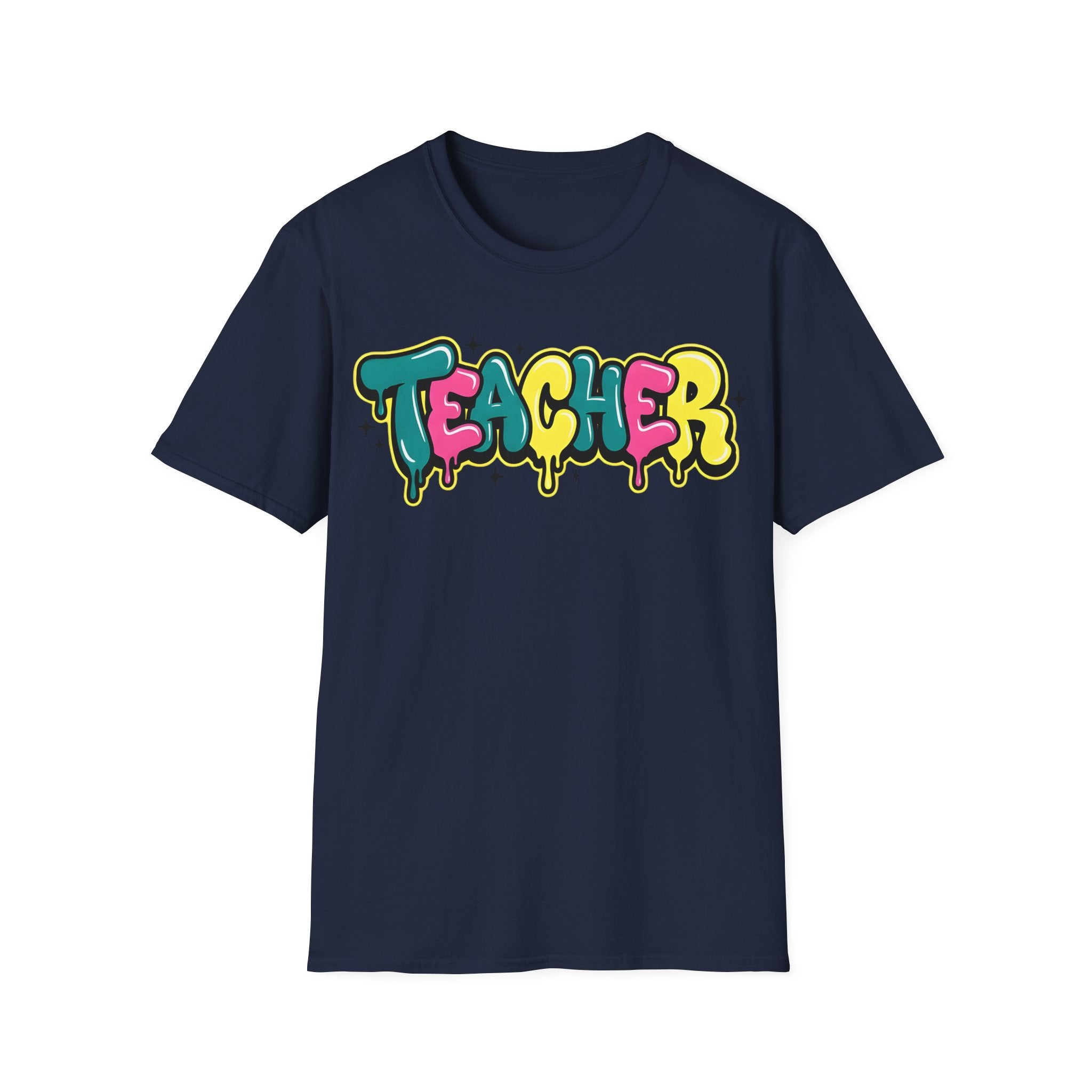 Teacher Colorful Drip Graffiti T-Shirt