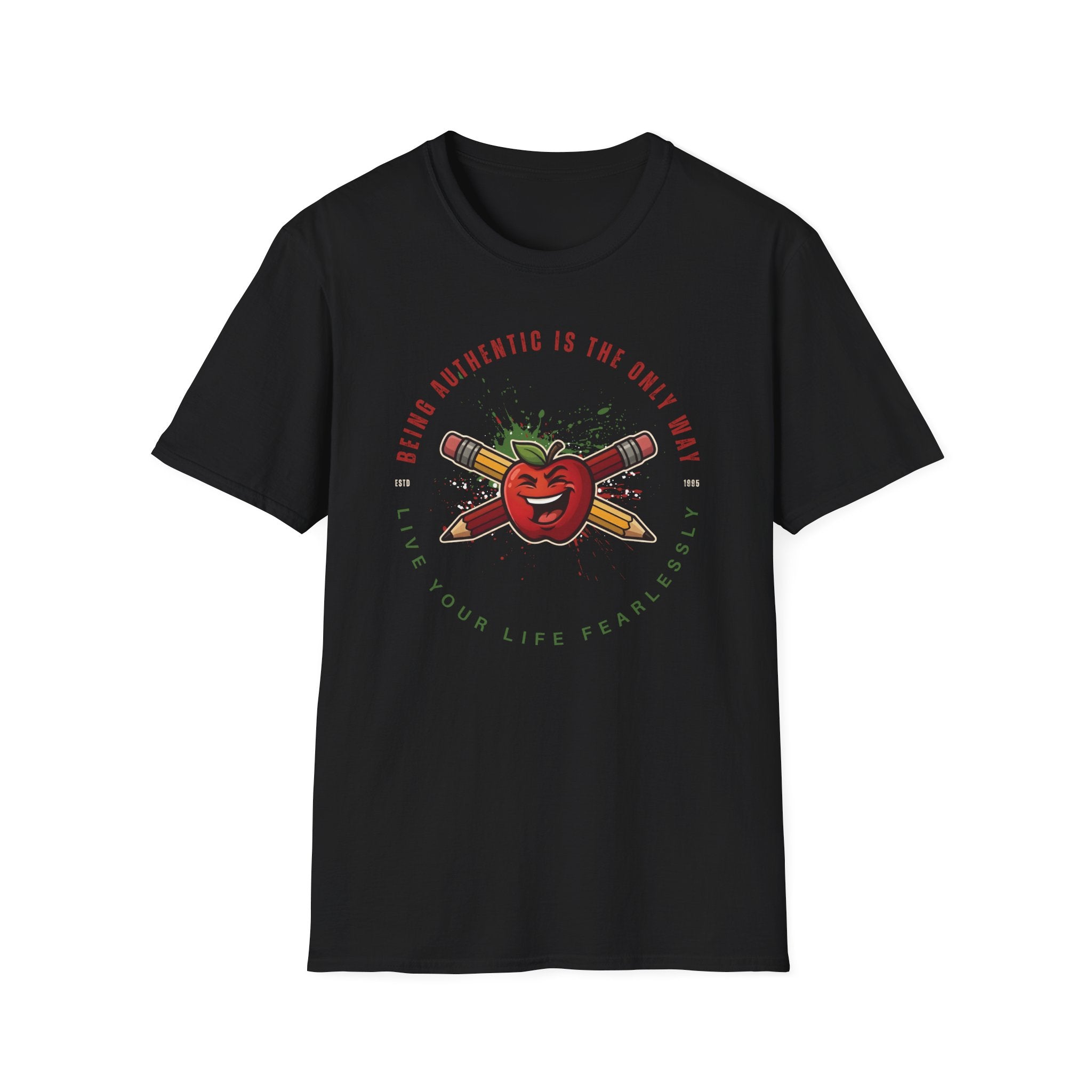 "Being Authentic Is The Only Way" Apple T-Shirt — Graphic Tee