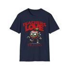 Teachers Love Brains T-Shirt — Funny Zombie Apple Teacher Tee