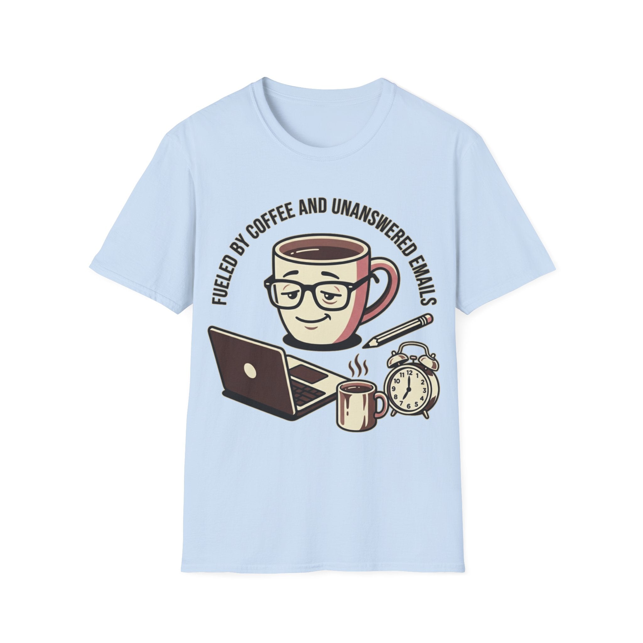 Coffee & Unanswered Emails T-Shirt — Funny Office Coffee Tee