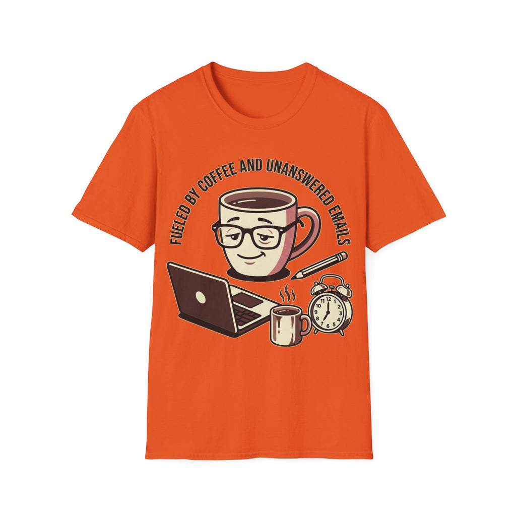 Coffee & Unanswered Emails T-Shirt — Funny Office Coffee Tee