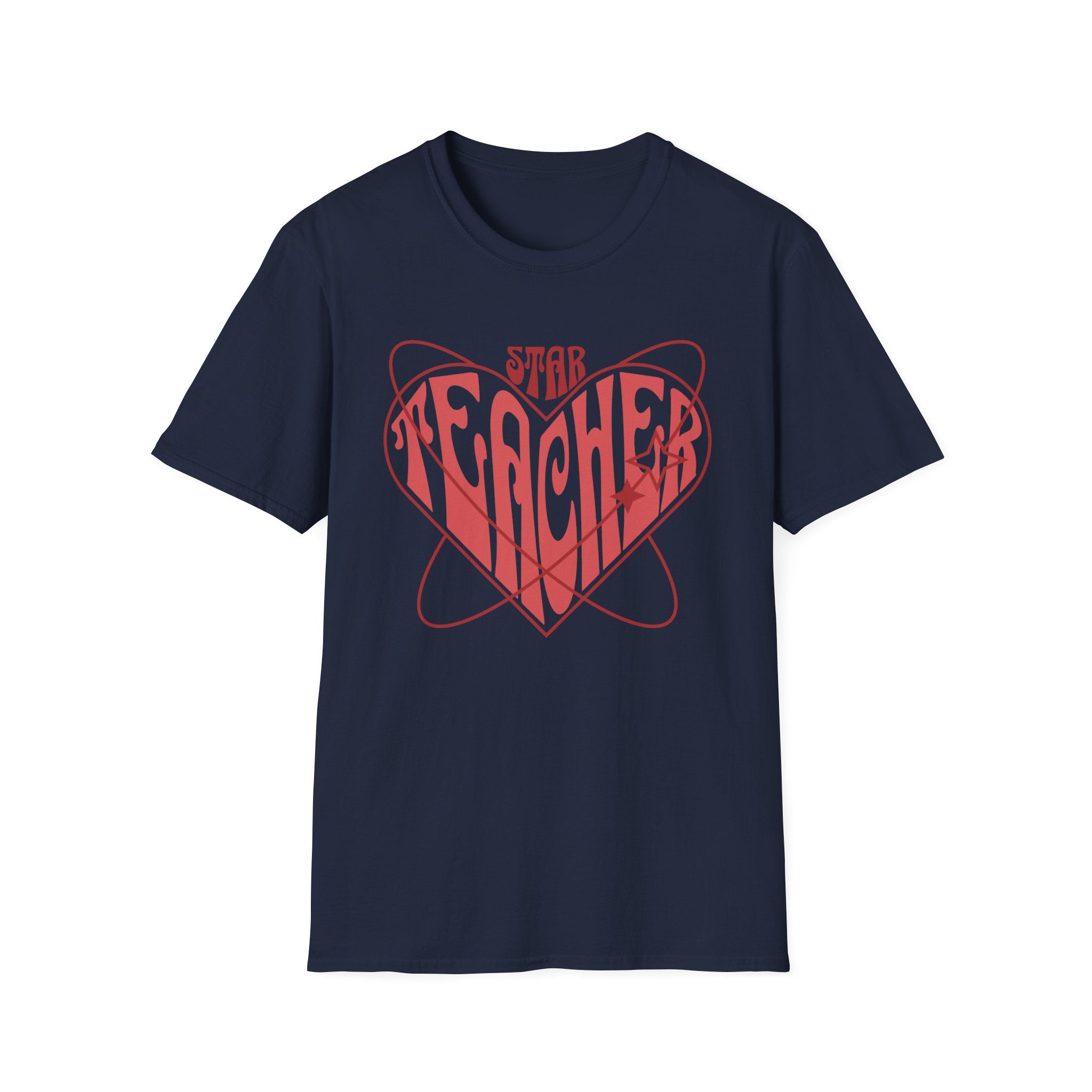 Teacher Heart T-Shirt — “Star Teacher” Retro Heart Graphic Tee