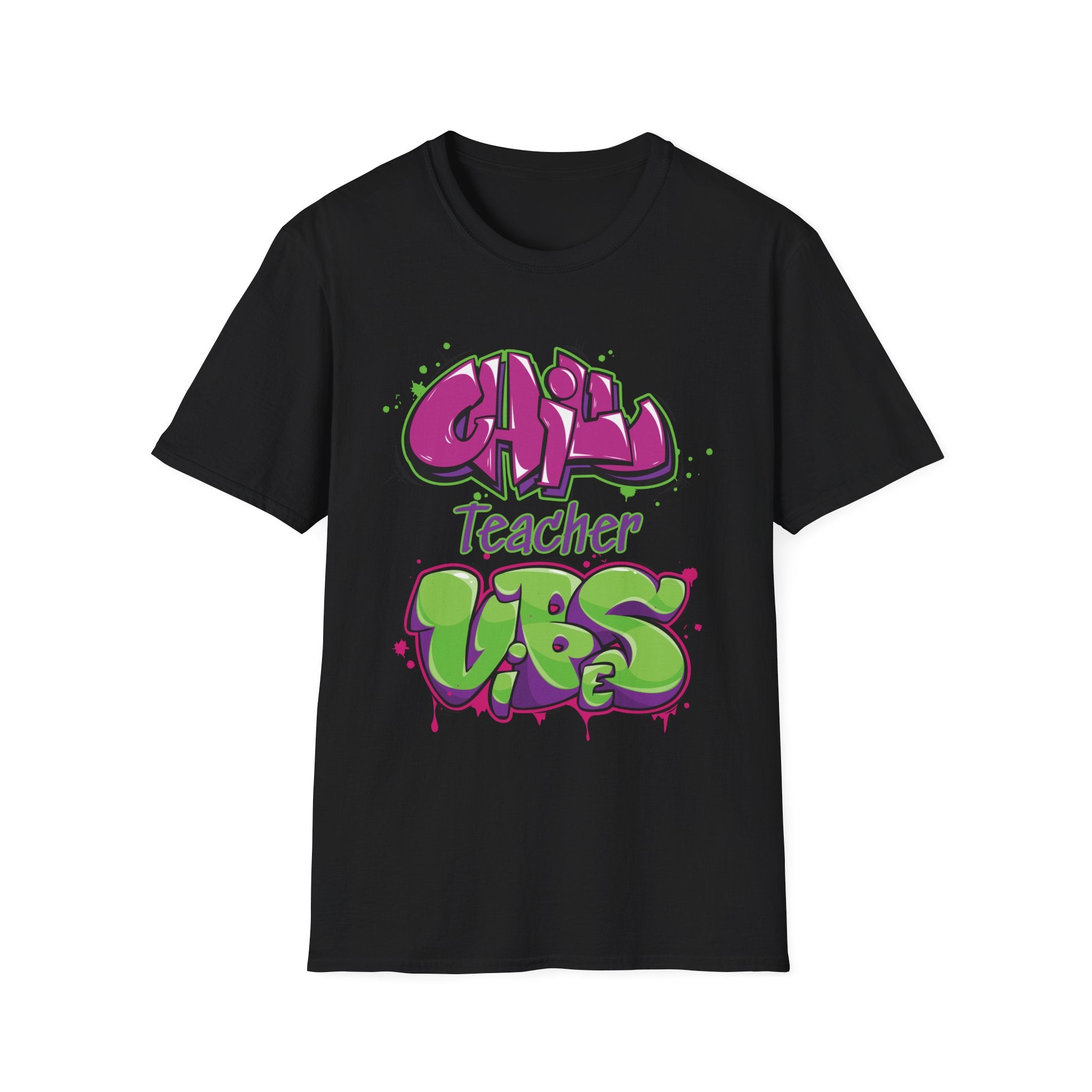 Chill Teacher Vibes T-Shirt — Graffiti Style Teacher Gift