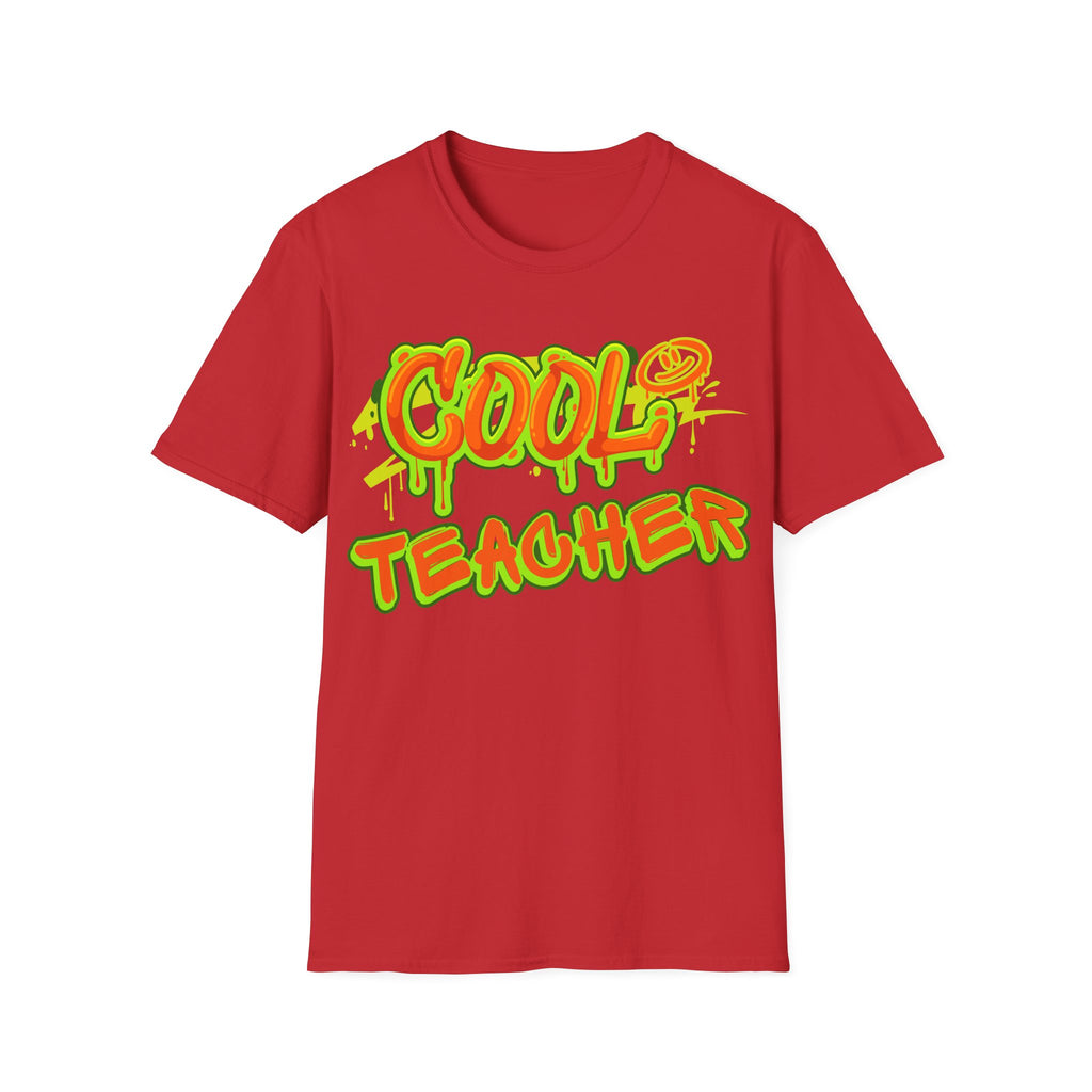 Cool Teacher T-Shirt — Neon Graffiti Teacher Graphic Gift