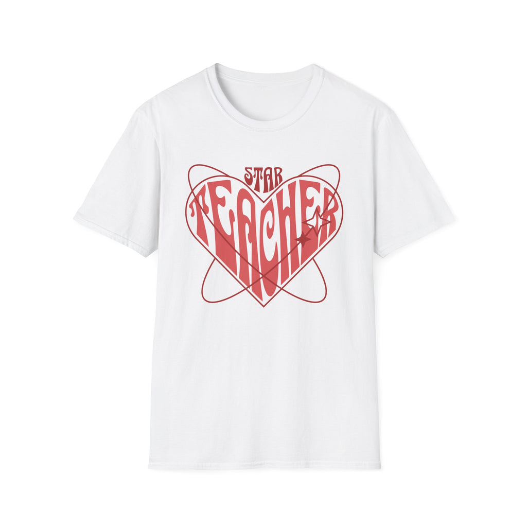 Teacher Heart T-Shirt — “Star Teacher” Retro Heart Graphic Tee