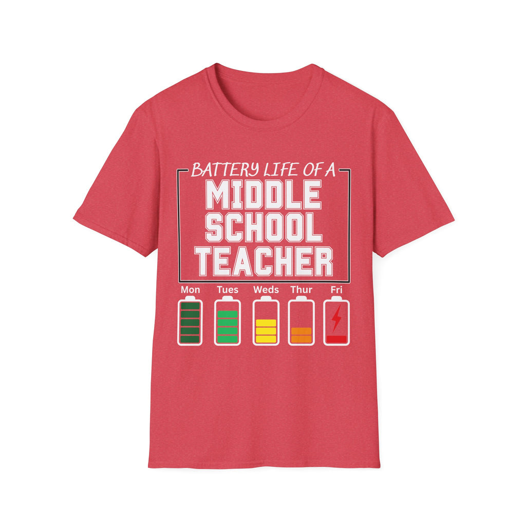 Battery Life of a Middle School Teacher T-Shirt