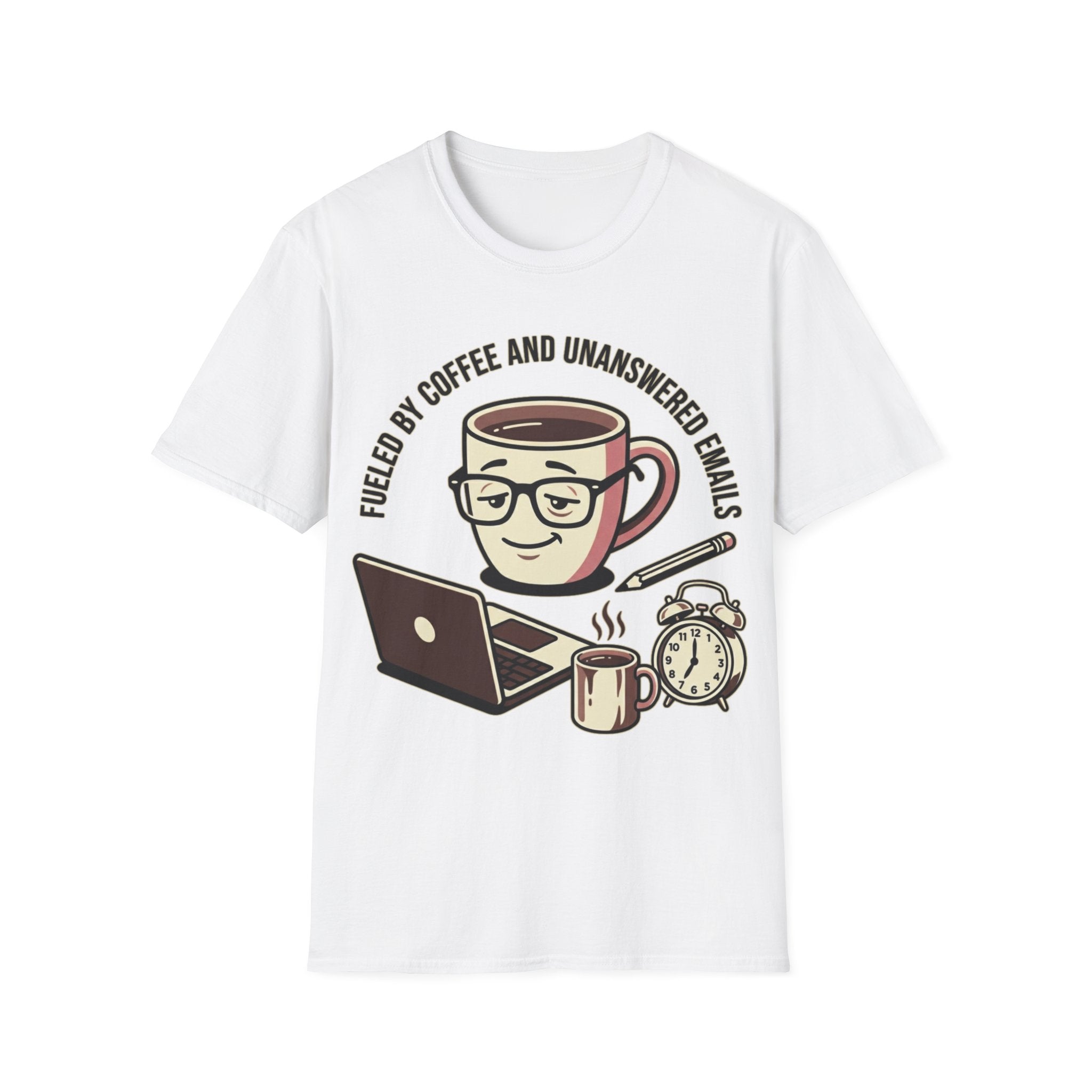 Coffee & Unanswered Emails T-Shirt — Funny Office Coffee Tee