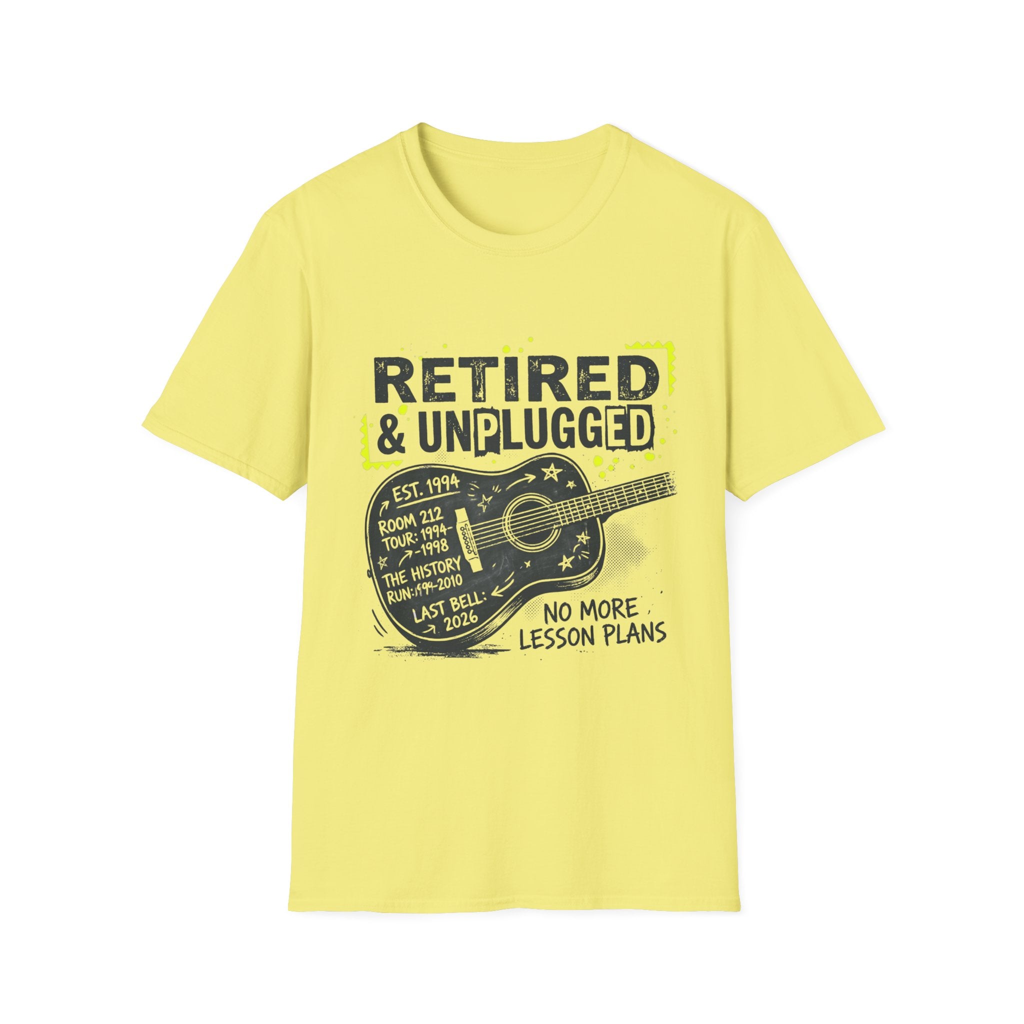 Retired & Unplugged Guitar T-Shirt