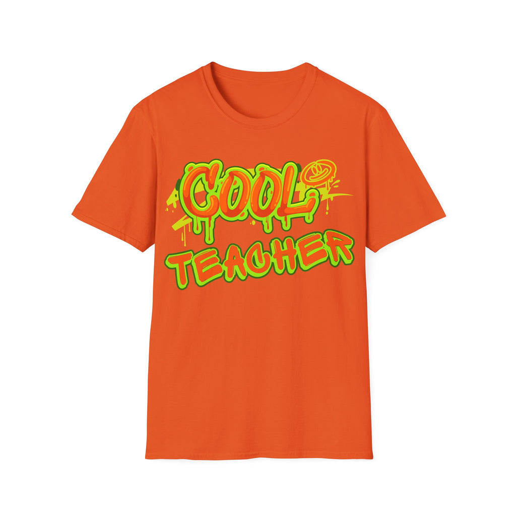 Cool Teacher T-Shirt — Neon Graffiti Teacher Graphic Gift