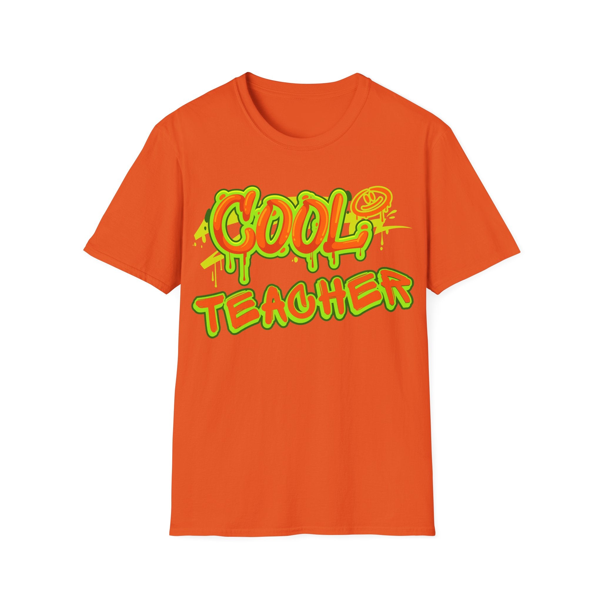 Cool Teacher T-Shirt — Neon Graffiti Teacher Graphic Gift