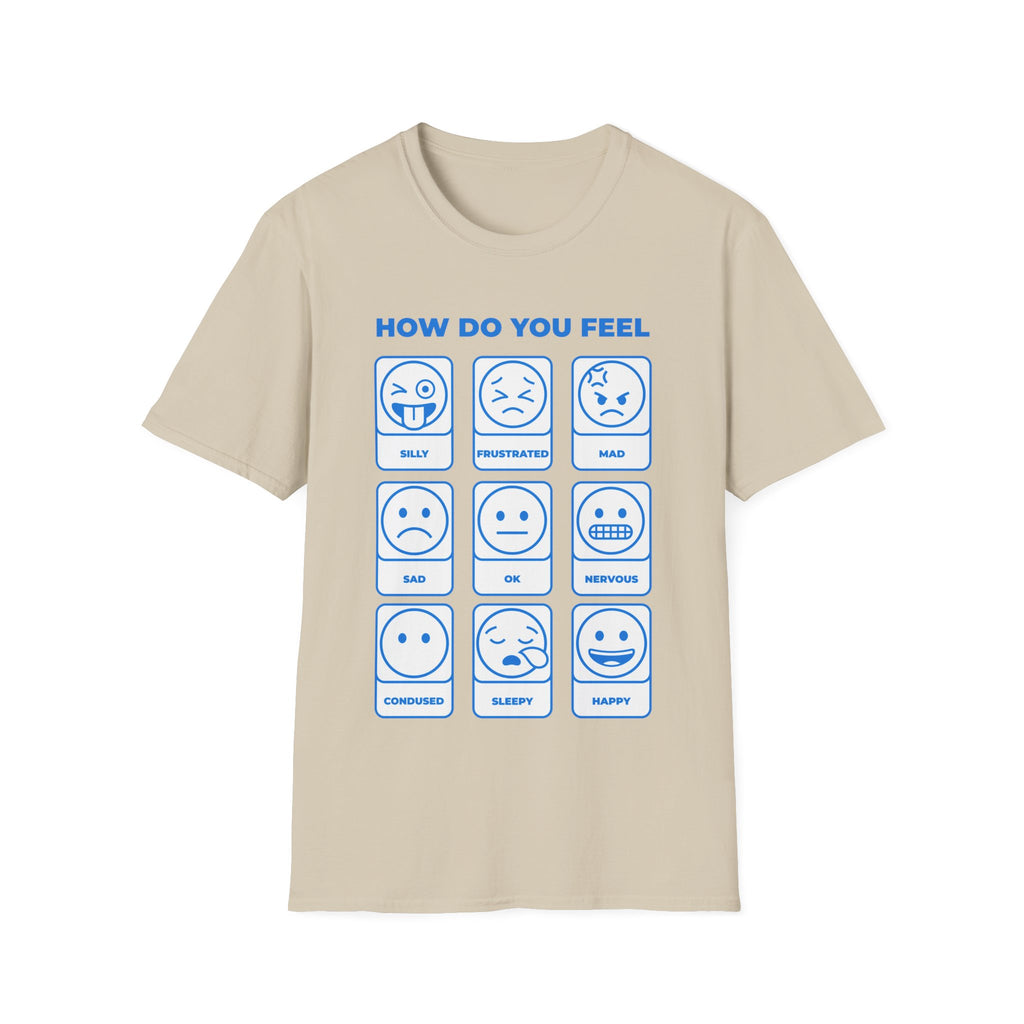 "How Do You Feel" Mood Chart T-Shirt — Emoji Grid Tee