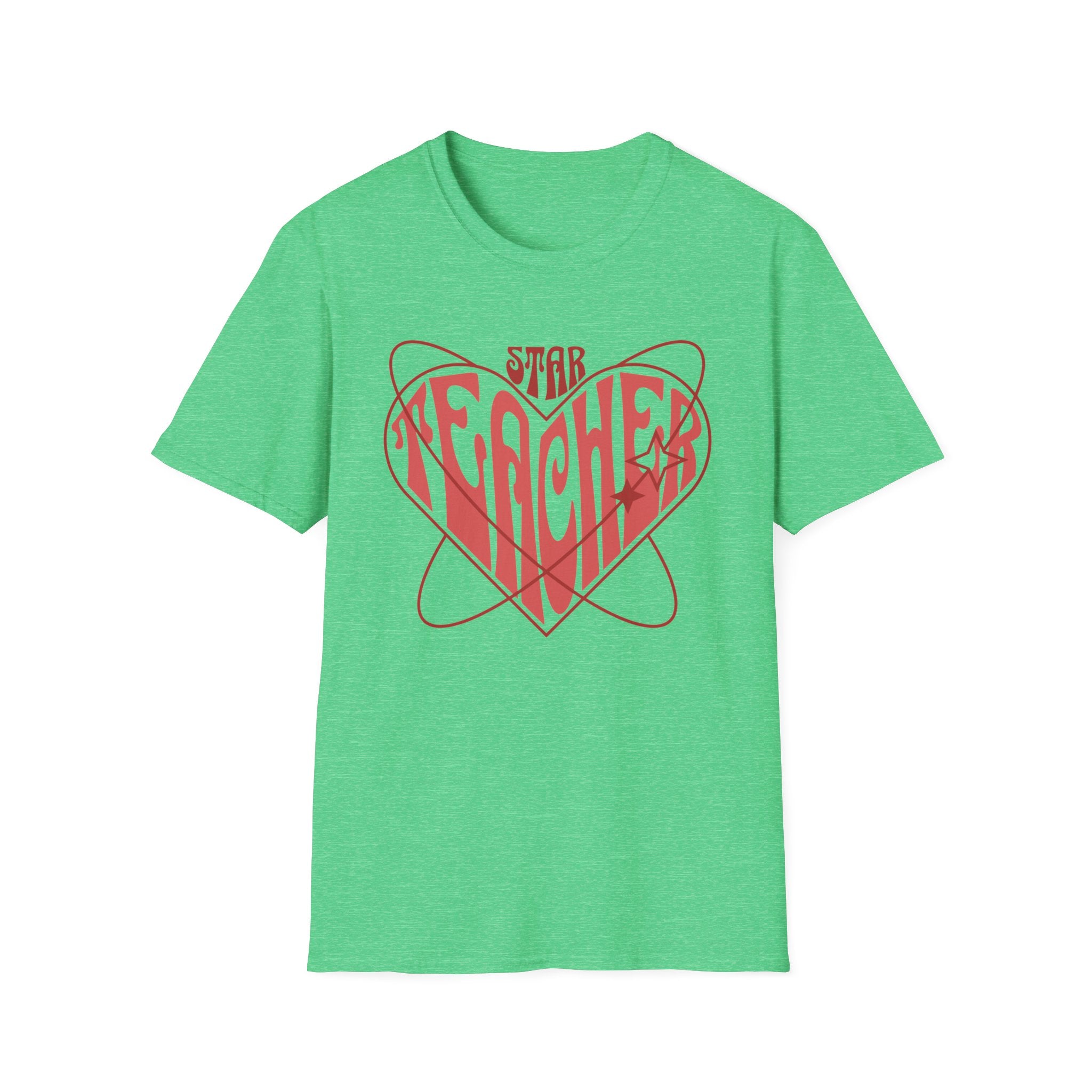 Teacher Heart T-Shirt — “Star Teacher” Retro Heart Graphic Tee