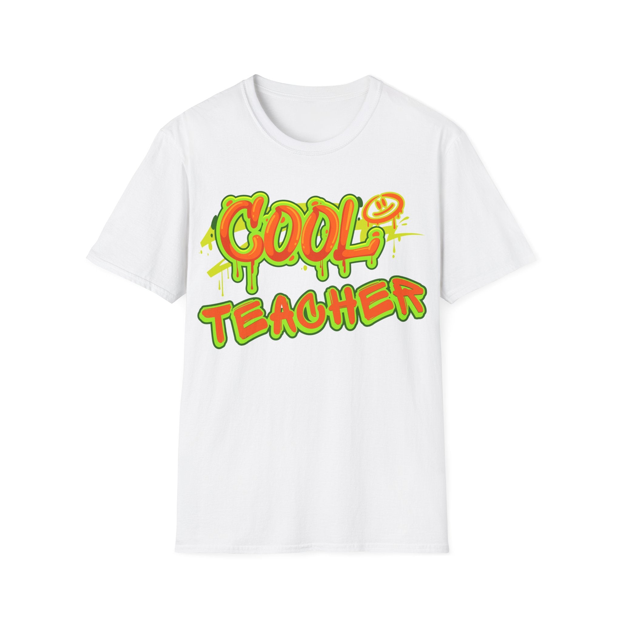 Cool Teacher T-Shirt — Neon Graffiti Teacher Graphic Gift