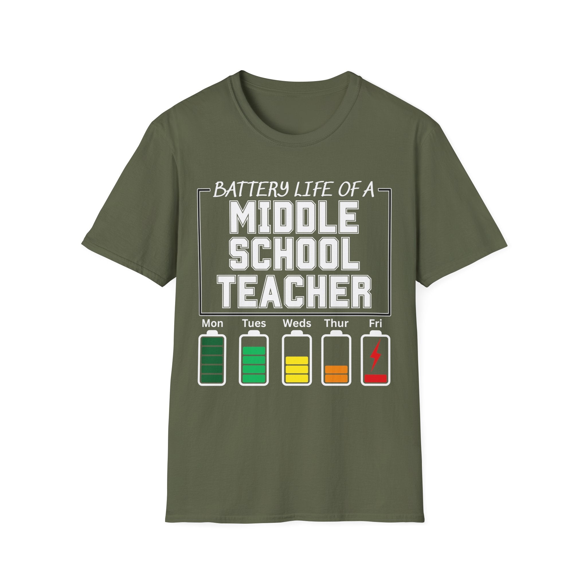 Battery Life of a Middle School Teacher T-Shirt