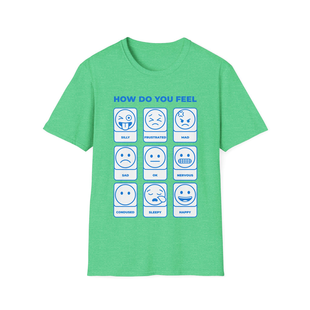 "How Do You Feel" Mood Chart T-Shirt — Emoji Grid Tee