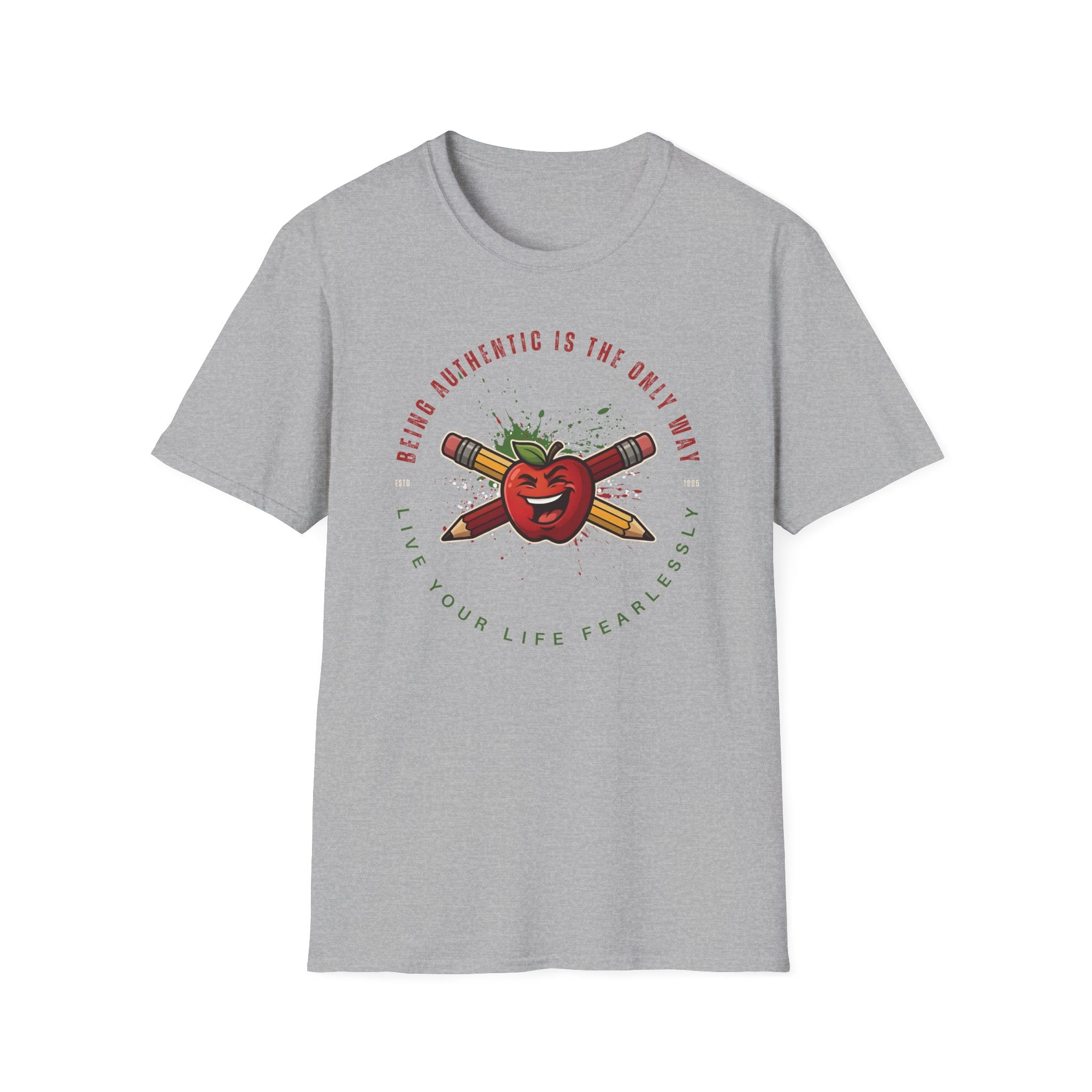 "Being Authentic Is The Only Way" Apple T-Shirt — Graphic Tee