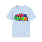 Math Teacher T-Shirt — Colorful Graffiti Design