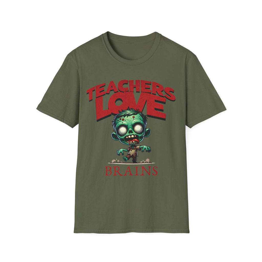 Teachers Love Brains T-Shirt — Funny Zombie Teacher Tee