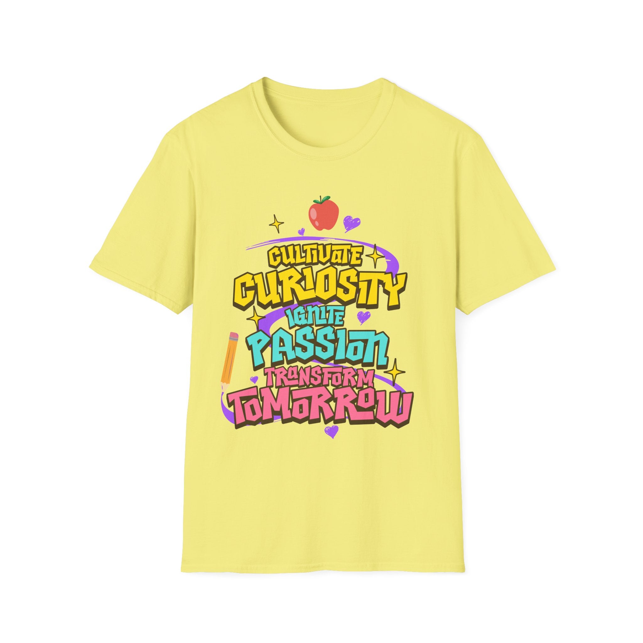 "Cultivate Curiosity, Ignite Passion, Transform Tomorrow" Inspirational T-Shirt