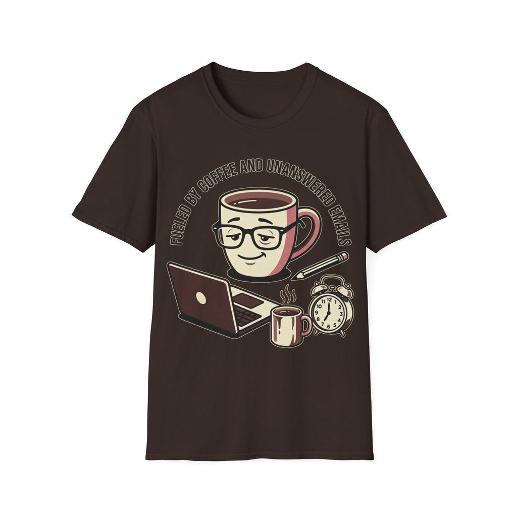 Coffee & Unanswered Emails T-Shirt — Funny Office Coffee Tee