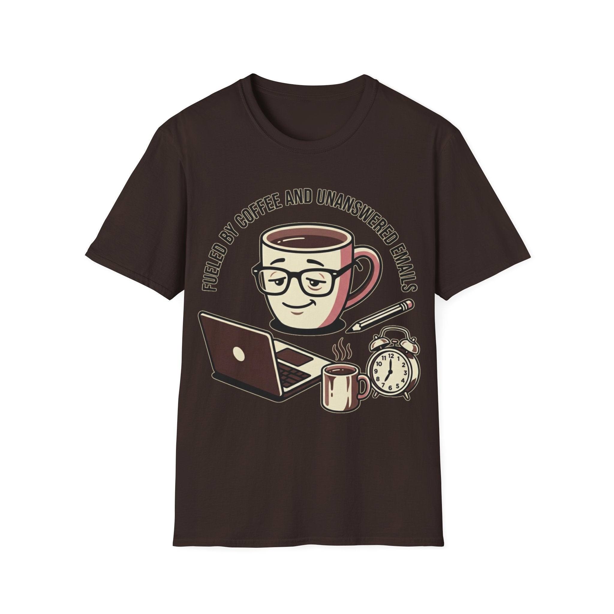 Coffee & Unanswered Emails T-Shirt — Funny Office Coffee Tee