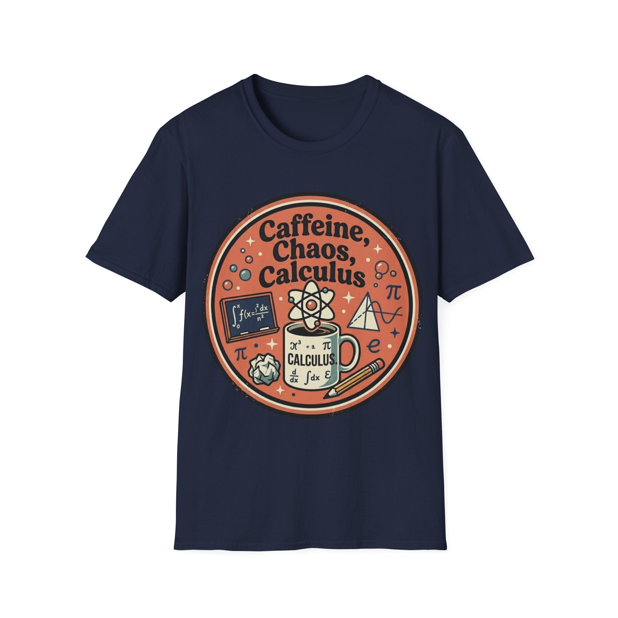 "Caffeine, Chaos, Calculus" Math Lover T‑Shirt