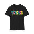 Teacher Colorful Drip Graffiti T-Shirt