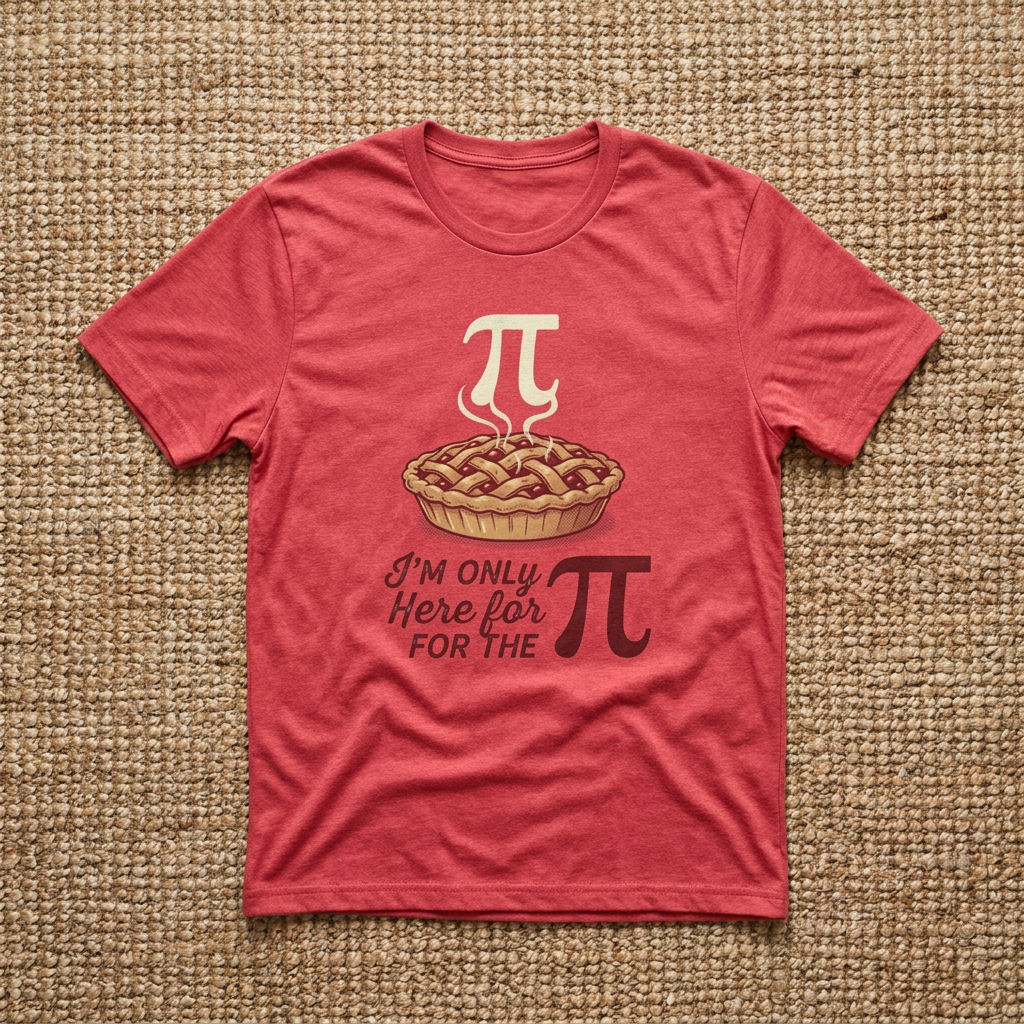 "I'm Only Here for the Pi" Pie Day T-Shirt