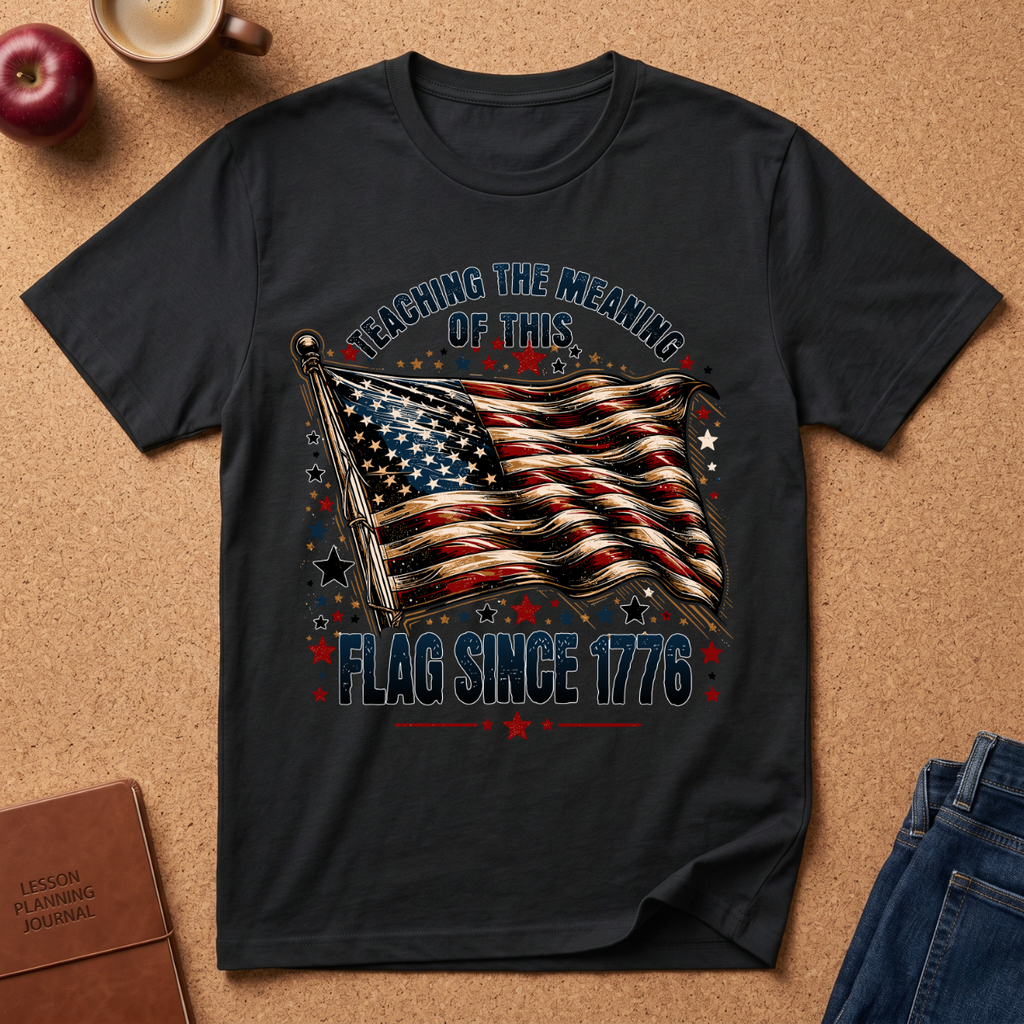 Teaching the Meaning of This Flag Since 1776 T-Shirt - American Flag Patriotic Tee