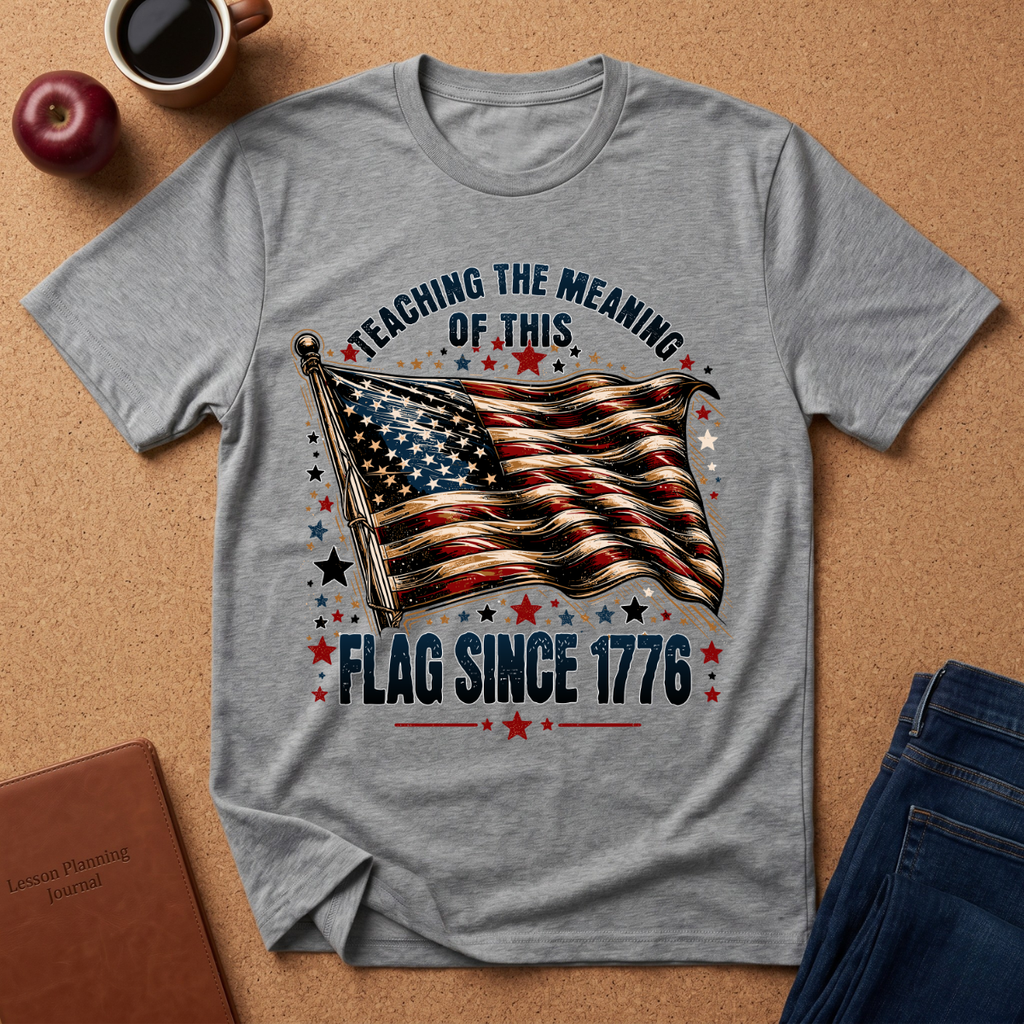 Teaching the Meaning of This Flag Since 1776 T-Shirt - American Flag Patriotic Tee
