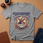 "Declaring Independence From Classroom Chaos" T-Shirt — Vintage Teacher Freedom Tee