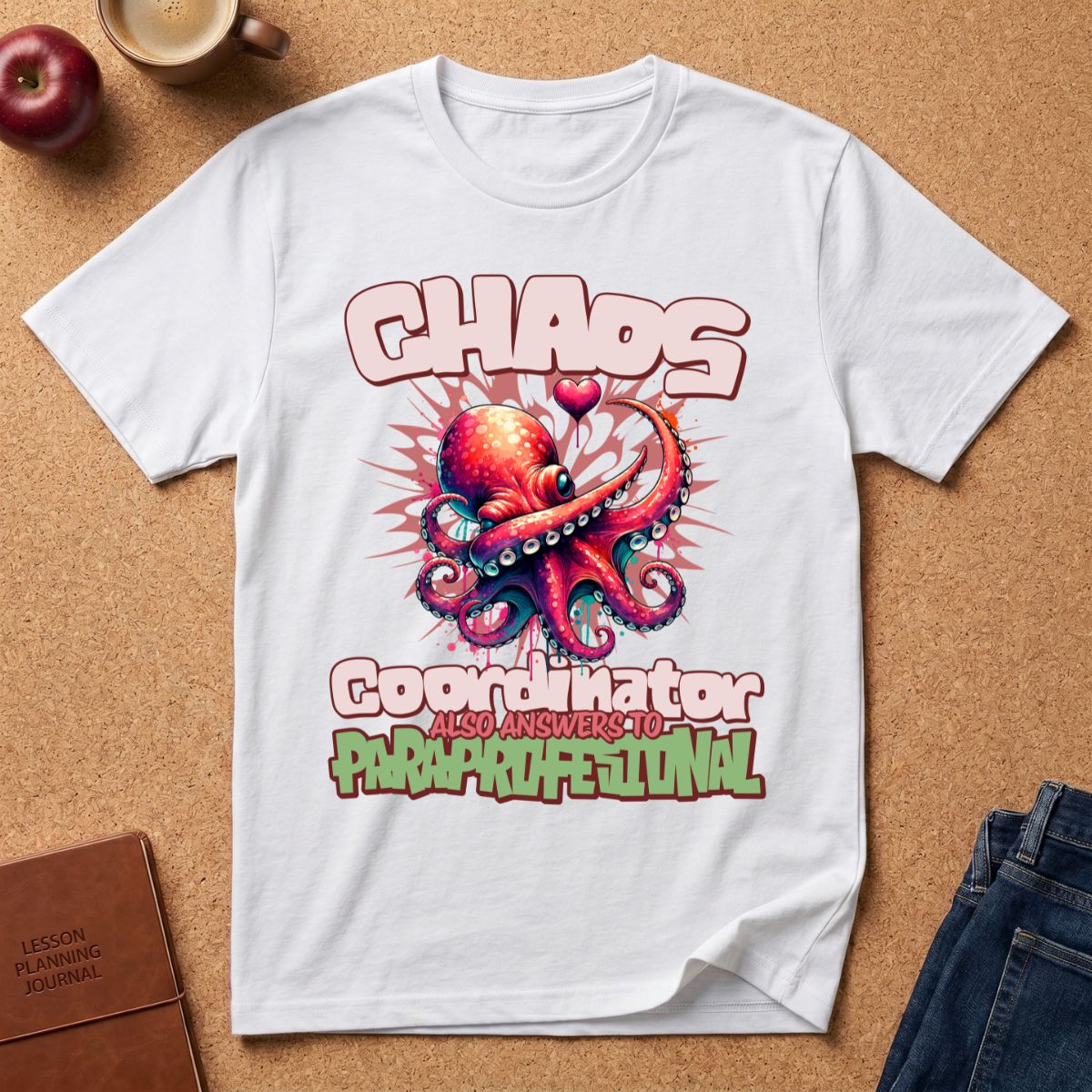 Chaos Octopus T-Shirt — Retro Cartoon Sea Monster Graphic Tee