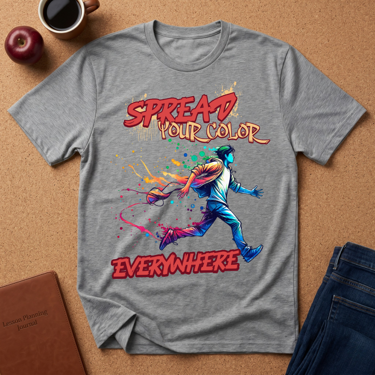 T-Shirt — "Spread Your Color" Street Art Graphic Tee