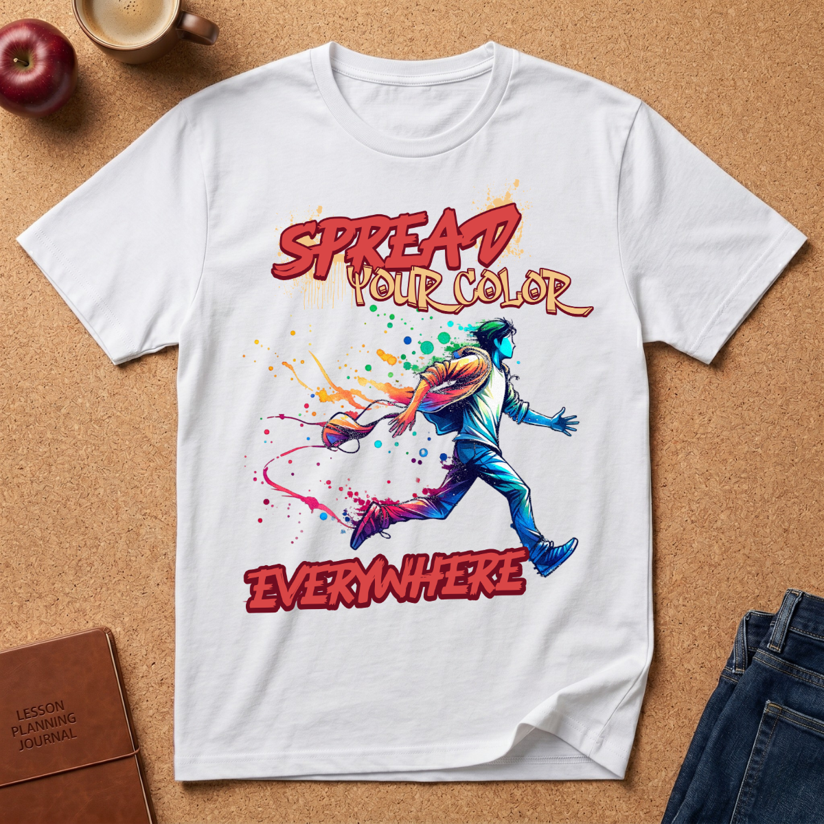 T-Shirt — "Spread Your Color" Street Art Graphic Tee
