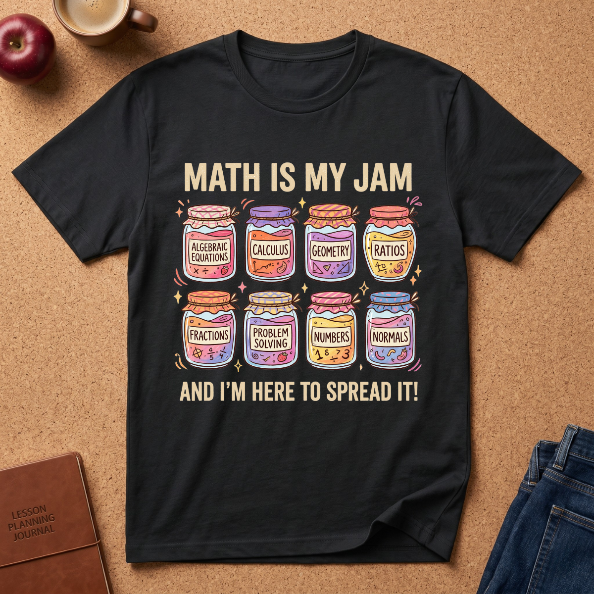 Math Is My Jam T-Shirt — Cute Jam Jar Algebra, Calculus & Geometry Tee for Math Lovers