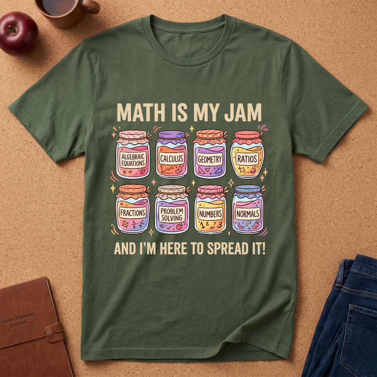 Math Is My Jam T-Shirt — Cute Jam Jar Algebra, Calculus & Geometry Tee for Math Lovers