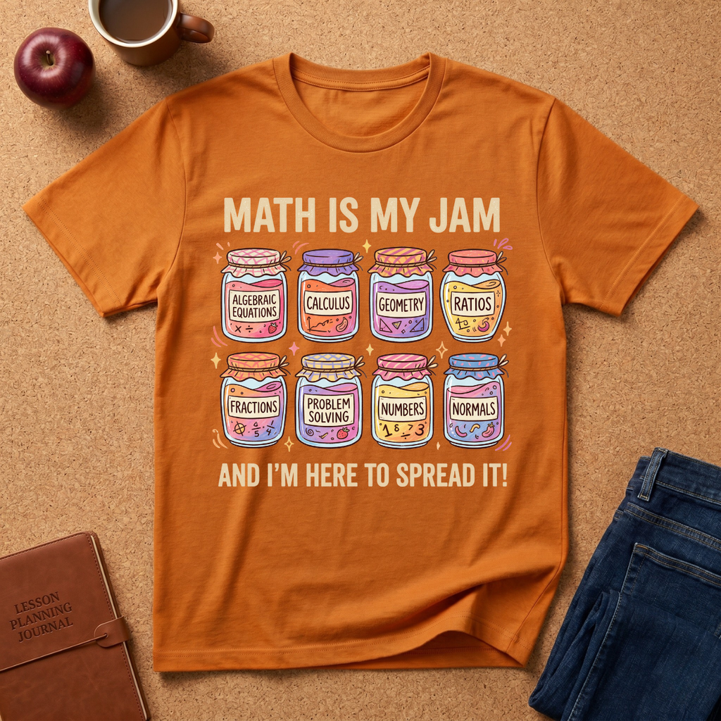 Math Is My Jam T-Shirt — Cute Jam Jar Algebra, Calculus & Geometry Tee for Math Lovers