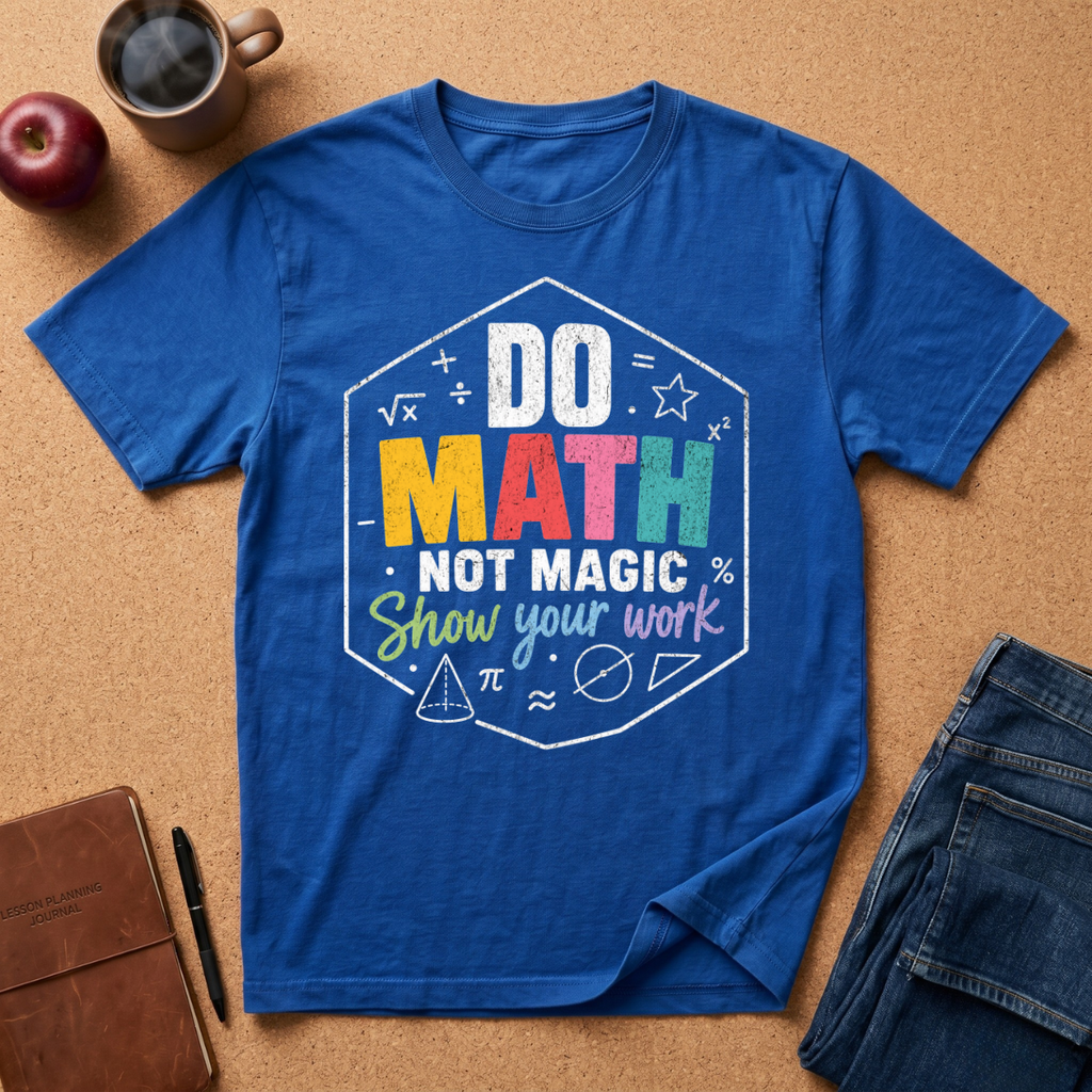 Do Math T-Shirt — "Do Math, Not Magic" Colorful Teacher & Student Tee