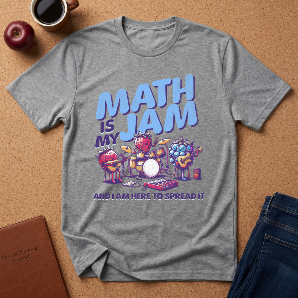 Math Is My Jam T-Shirt — Fun Teacher & Student Math Graphic Tee