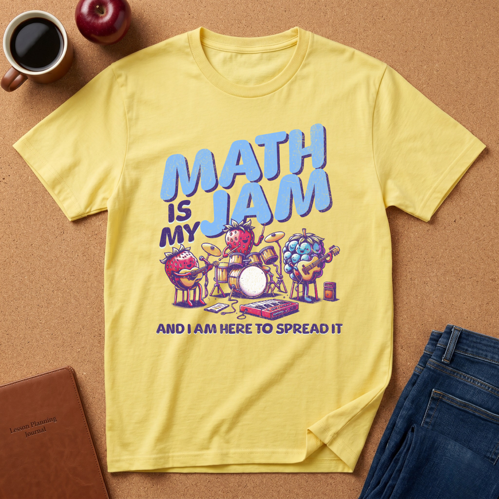 Math Is My Jam T-Shirt — Fun Teacher & Student Math Graphic Tee