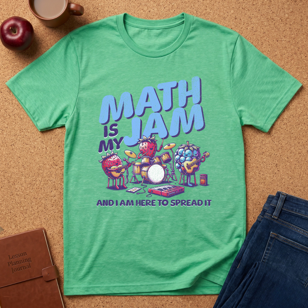 Math Is My Jam T-Shirt — Fun Teacher & Student Math Graphic Tee