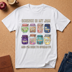 Science Is My Jam T-Shirt — Cute Jam Jar Science Design (Biology, Geology, Physics, Astronomy)