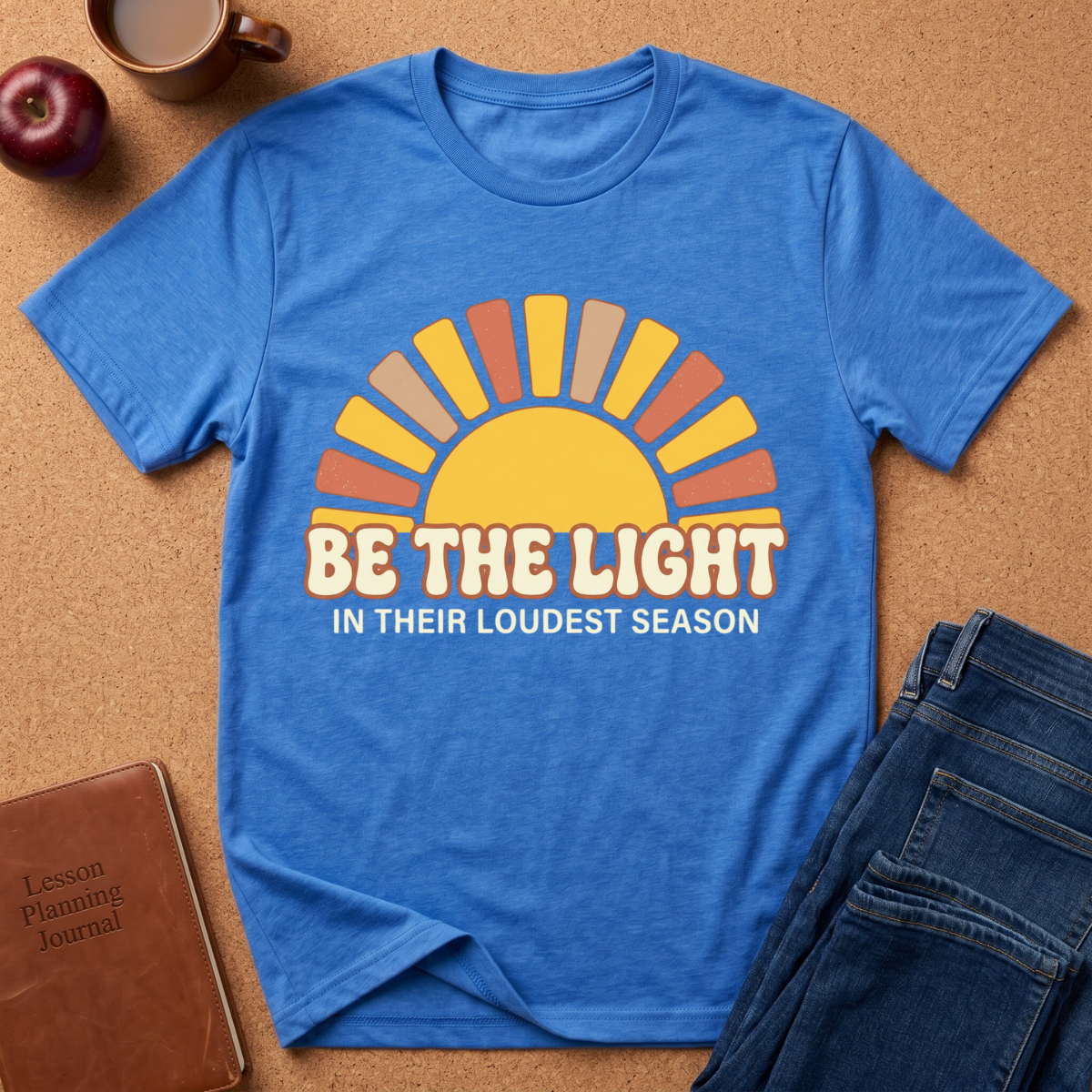 "Be The Light in Their Loudest Season" Retro Sun T-Shirt