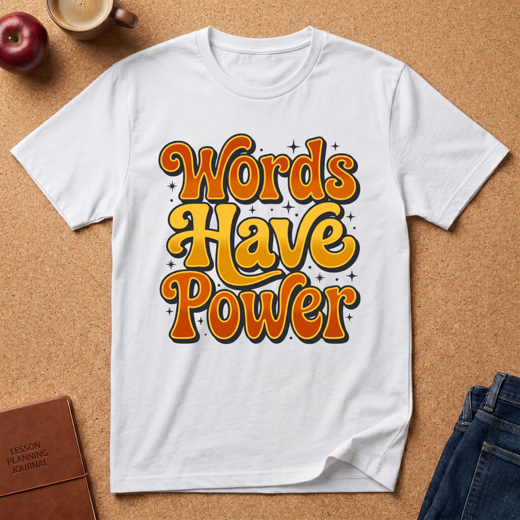 Words Have Power T‑Shirt — Retro Motivational Tee