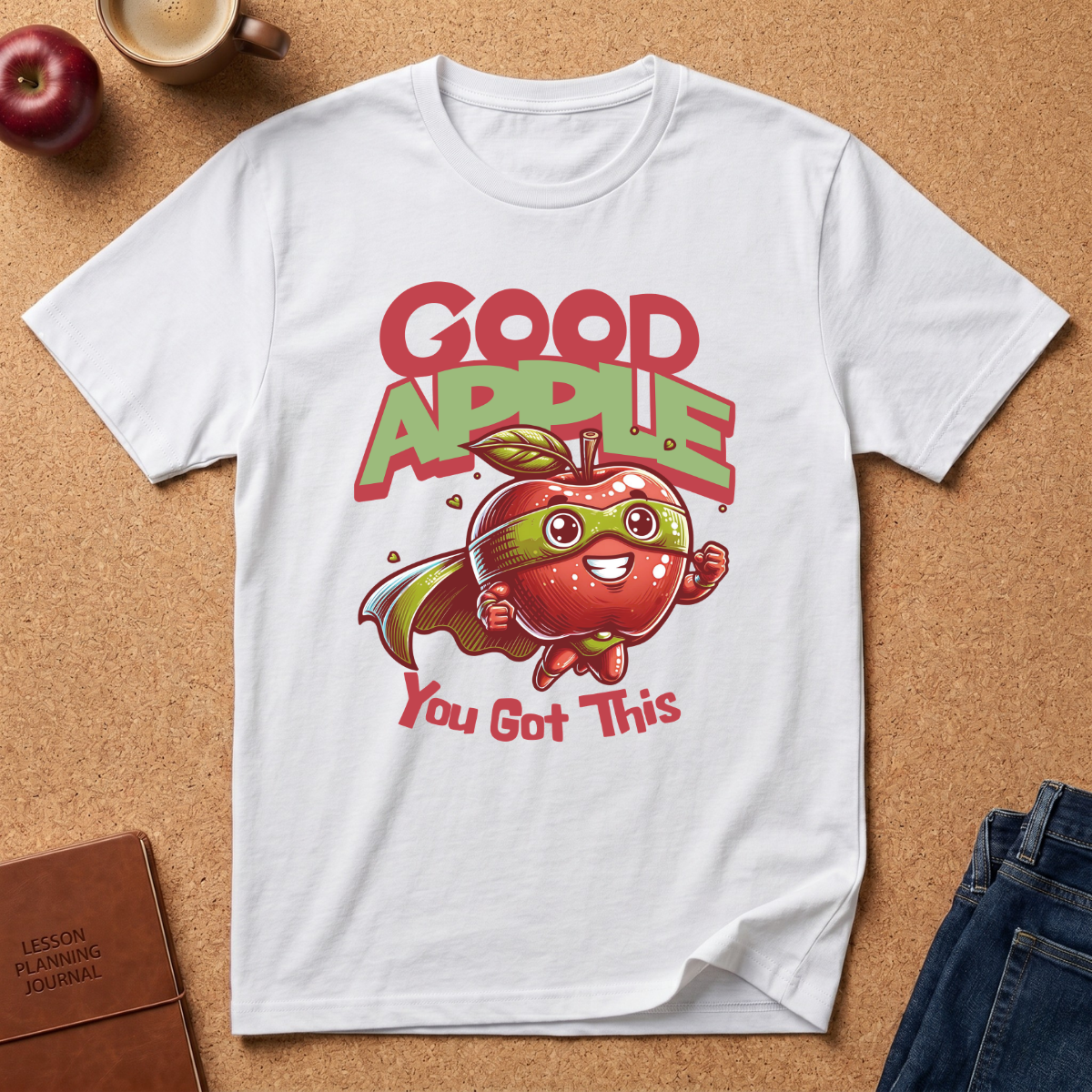 Good Apple T-Shirt — Cute Motivational 'You Got This' Super Hero Graphic Tee
