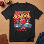High School Pit Crew T-Shirt — Retro Racing Apple Graphic Tee