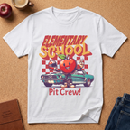 Elementary School Pit Crew T-Shirt — Retro Apple Teacher & Student Back-to-School Tee