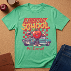 Elementary School Pit Crew T-Shirt — Retro Apple Teacher & Student Back-to-School Tee