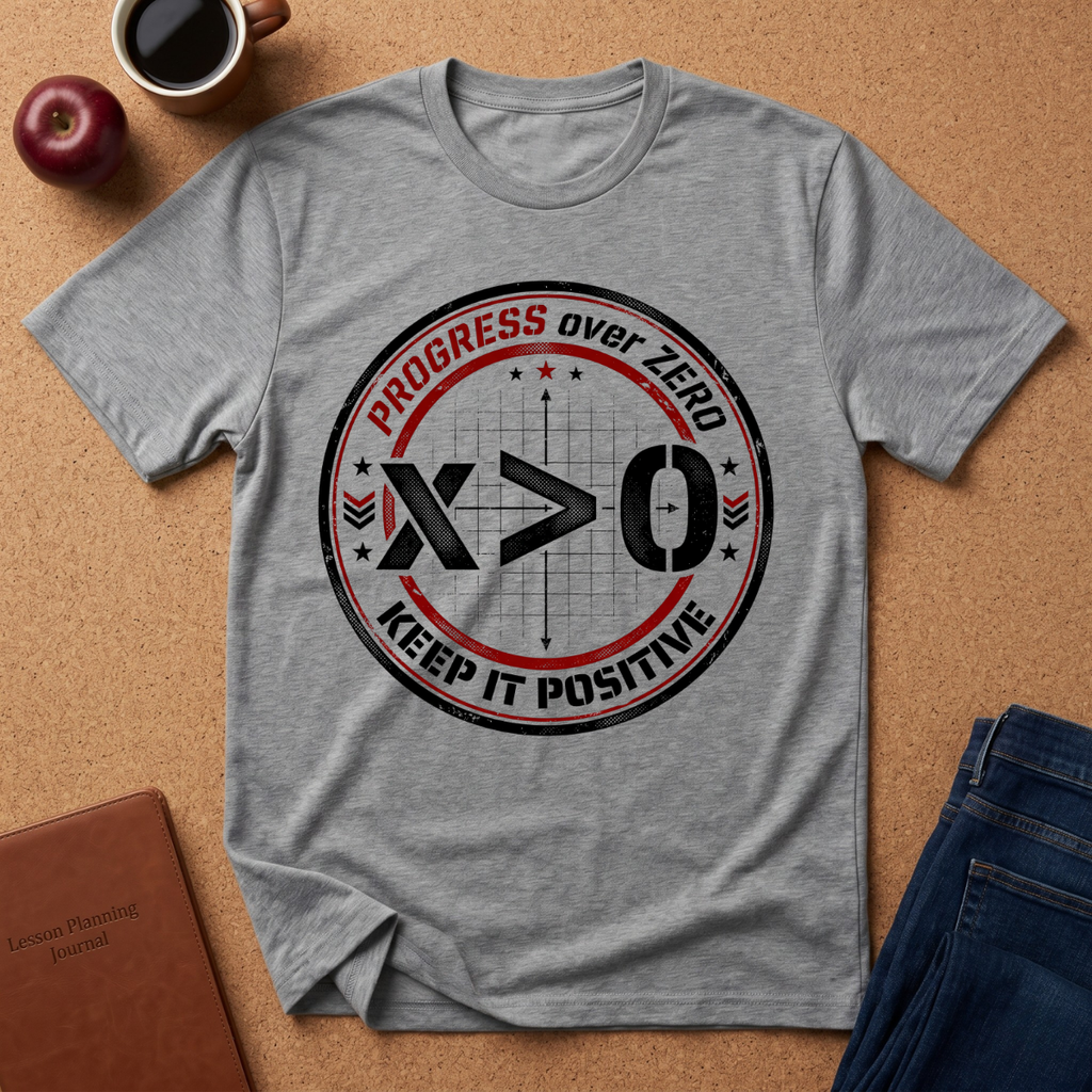 Progress Over Zero T-Shirt — Keep It Positive Graphic Tee